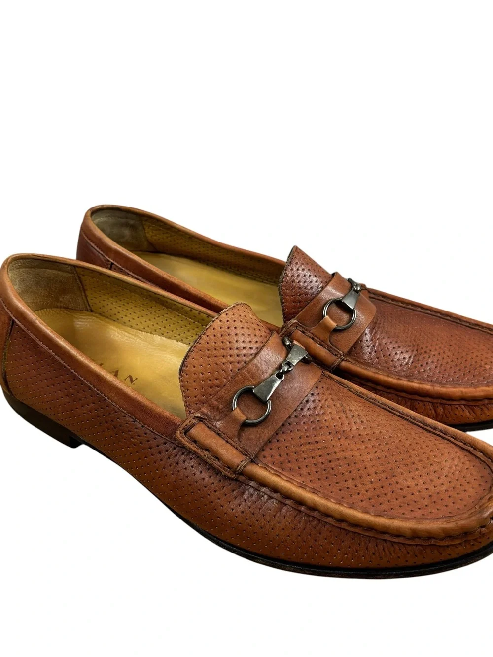 Mezlan horsebit Loafers shoes brown leather men’s size 12 M